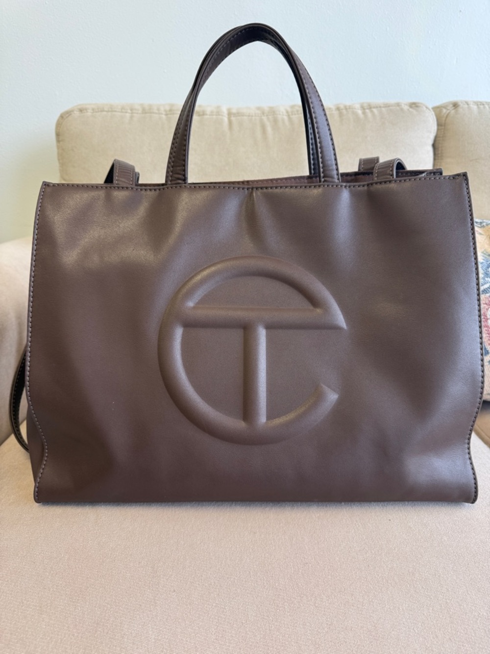 Telfar Chocolate Brown Logo Tote